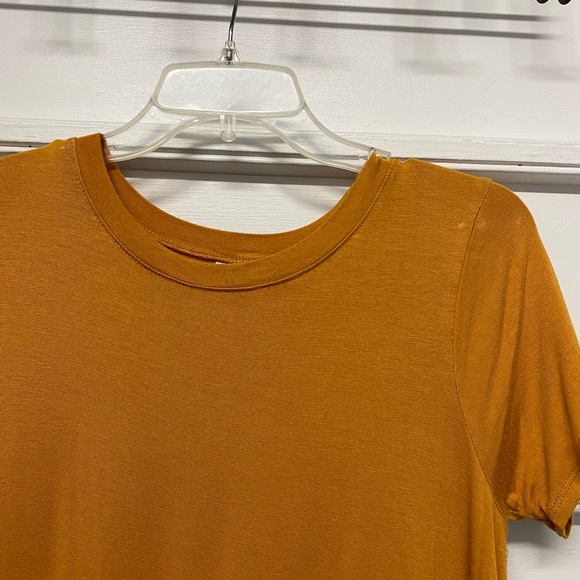 ZENANA Premium Womens Mustard Babydoll Peplum Cotton Blouse Size small - Picture 2 of 5